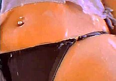 washing the car with a hose in the shower