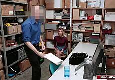 Sexy Blonde Thief Rides Officer’s Cock Boldly