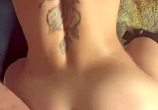 Black couple fuck: amateur slut swallowing cock and getting it in her face