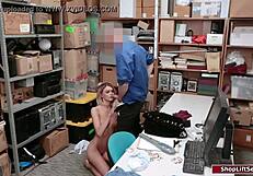 Sexy Blonde Thief Rides Officer’s Cock Boldly