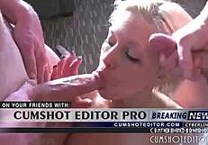 Horny wife takes it balls deep in throat