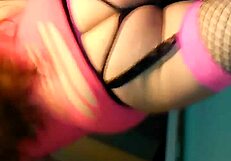 BBW slut bent over for anal