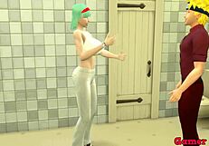 Threesome durations, the three of Naruto and Sakura with contemporaneous blowjob and anal intercourse