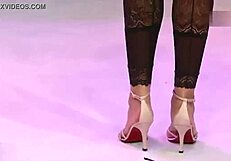 Emy nascimento's lingerie parade in reality show with natural tits on display