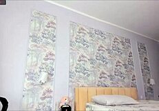 This asian girl is riding a massive bbc dildo so well