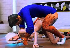 In the lost swingset recordings, nesy joins a blonde group for blowjob, creampie, and muff diving fun