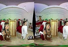 exploring santa's wankzshop in wankzvr with fun group vibes