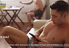 These heteros are fucking the passive guy bareback.