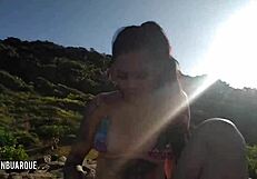 Teasing pussy show on Florianópolis beach?