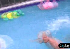 Watch these bikini babes suck and fuck by the pool!
