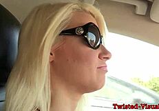 lesbian babe fingers tight pussy outdoors with tattooed partner