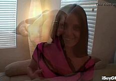 Naked Denice Fingers Pussy And Blows Cock