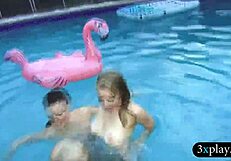 Watch these bikini babes suck and fuck by the pool!