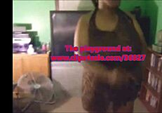 April Rains' Popping Ass Tease in Gold Black Fit