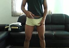 Amateur gay's solo playtime