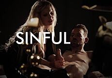 a big black surprise in stockings and lingerie