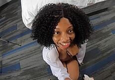 casting couch black girl samantha swallows two cum loads in cosplay.