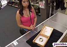 Brunette Woman Sells Watch And Gets Big Cock Screwed