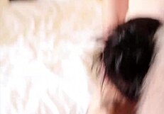 Rose's first blowbang and bukkake session with amateurs