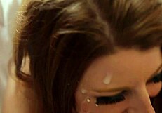 Rose's first blowbang and bukkake session with amateurs