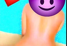 Megan Kneels Naked for Ebony Ass Contest Orgasm Game