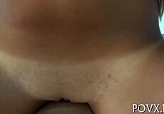 I can't believe how horny indica reign gives this pov blowjob with her small tits and shaved pussy