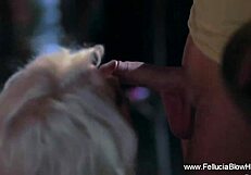 Blonde Dances And Blows In Night Club!