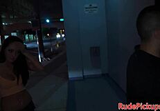 Stranded teen 18+ spoon fucked roughly in public?