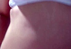 Finally, I fuck my cousin's tight pussy while aunt's away, cumming on her big ass.