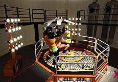 A homegrown telescoping video of a rough fuck scene in a research lab with an artificial partner