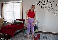 semi-nude 18+ celebrity aurora willows showing off her big huge booty and camel toe