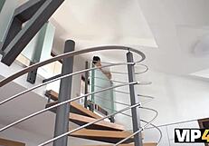 Pretty Czech Brunette Teen Tastes Mature Dick, Gets Pussy Nailed Doggy Style