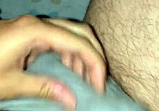 male wakes up horny and cums in his briefs