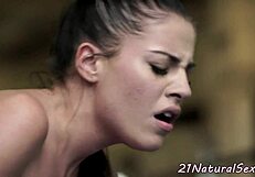 I love watching this smalltits babe getting banged hard doggystyle.