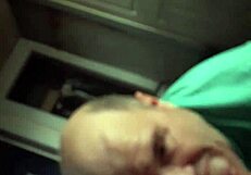 the guy works his cock in the gay scene