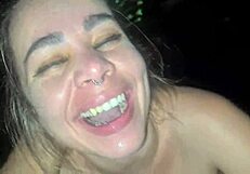 Old BBW Cums in Pussy During Doggystyle Blowjob at Club