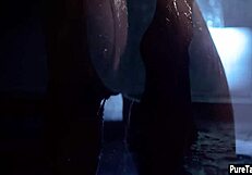 slut teen 18+ rough banged in domination threesome