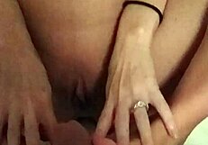 Footjob with a pregnant woman