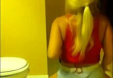 Blonde Amateur Shakes Her Big Ass On Webcam Privately