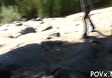 Ride that giant pecker passionately, teen slut!