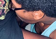 I watch the nerd swallow my big black cock