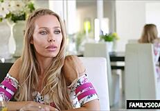 stepaunt fills pussy with stepnephew's dick