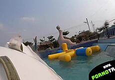 Asian Girlfriend Licks Cock Underwater Close-Up