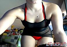 try not to get hard while watching the bikini dancing teen 18+ with feet and big ass on display.