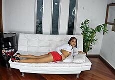 meyzi black's first naked party at ted's mansion with dirty talk.