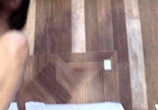 Tried to squeeze black monster cock inside kel aguiar tight asshole outside near the pool