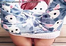 Hot Skinny Teen Intensely Masturbates Shaved Pussy To Cum