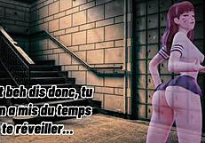 Hentai Character Gives Jerk Off Instructions in French