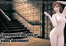 Hentai Character Gives Jerk Off Instructions in French