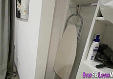 Pov stepsister teases with intense fucking